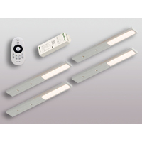 4er-Set LED Leuchte PITA VC Edelstahl-Optik
