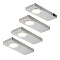 4er-Set LED Leuchte QUADRA SUN warmweiß