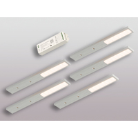 5er-Set LED Leuchte PITA VC Edelstahl-Optik