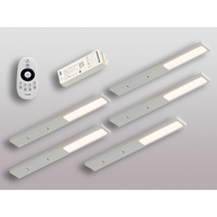 5er-Set LED Leuchte PITA VC Edelstahl-Optik