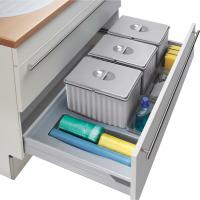 Abfallsammler PULLBOY-FLEX 100, 3-fach Sortierung