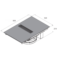 Downdraft-System ARTIS PLUS 83/52 cm
