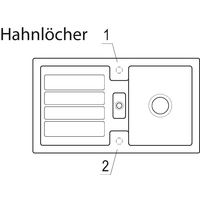 Einbauspüle FLAVIA 50 (Chromit glänzend)