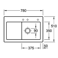 Einbauspüle SUBWAY 45 (Chromit glänzend)