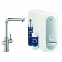 GROHE Blue Home L-Auslauf (Edelst./Herausziehb.)