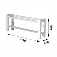 Aluments/Hochbankgestell HBG 20 (Edelstahlfarbig)