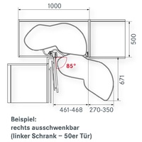 LE MANS II Schwenkauszug SET (50er Tür)