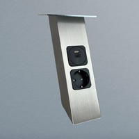 Stützfuß CASA POWER USB (Edelstahl-Optik)