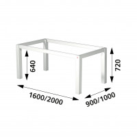 Aluments/Tischgestell TG 120 (Edelstahlfarbig)