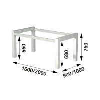 Aluments/Tischgestell TG 20 (Weiß)